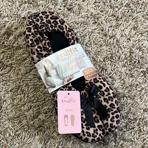 TruFit Leopard Print Ballerina Slippers (2 pack)